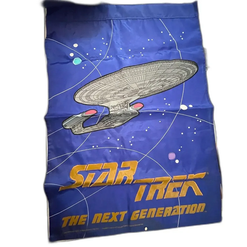 Star Trek U.S.S. Enterprise The Next Generation Flag Banner Hanging 90’s 38”x28